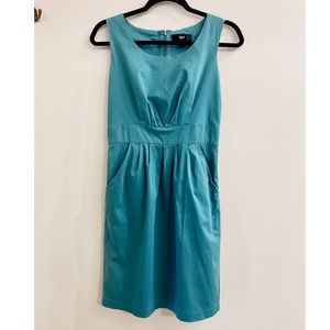 Mossimo teal pleated sheath dress